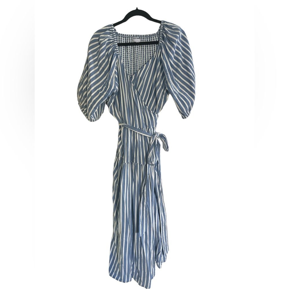 Old Navy striped wrap midi dress